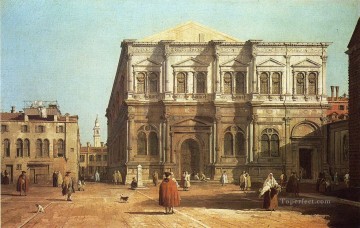 Canaletto Painting - campo san rocco Canaletto